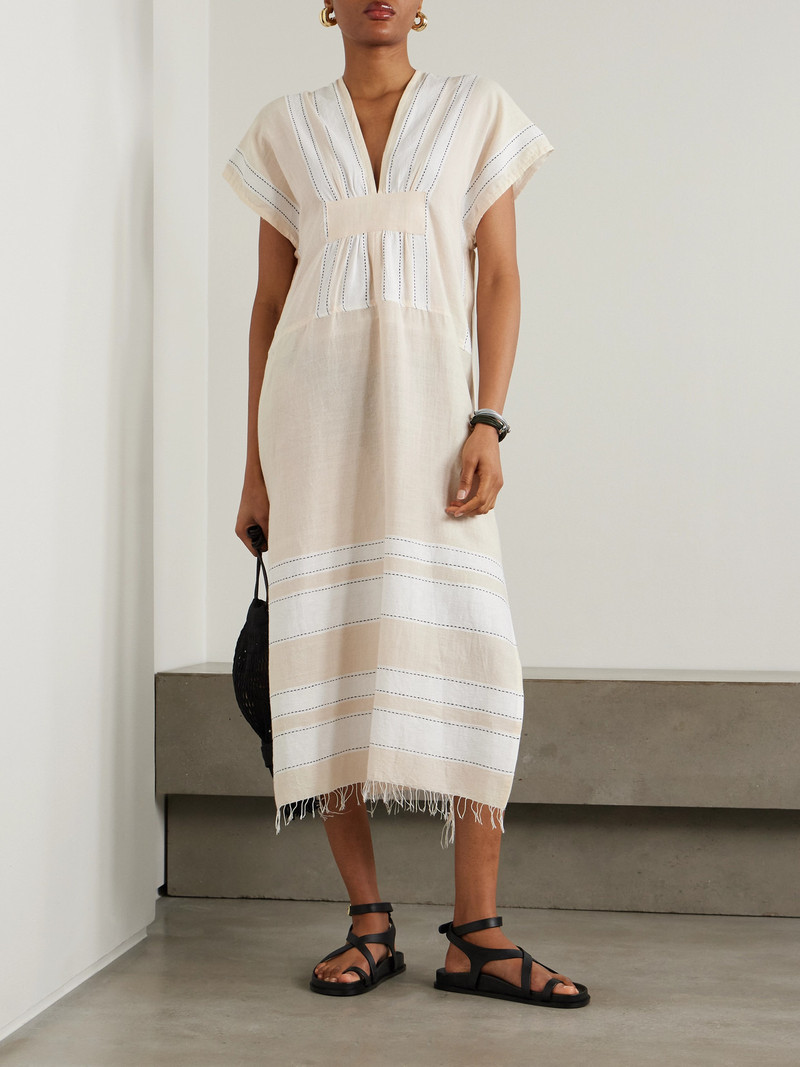lemlem Gasira Striped Cotton-blend Maxi Dress outlook