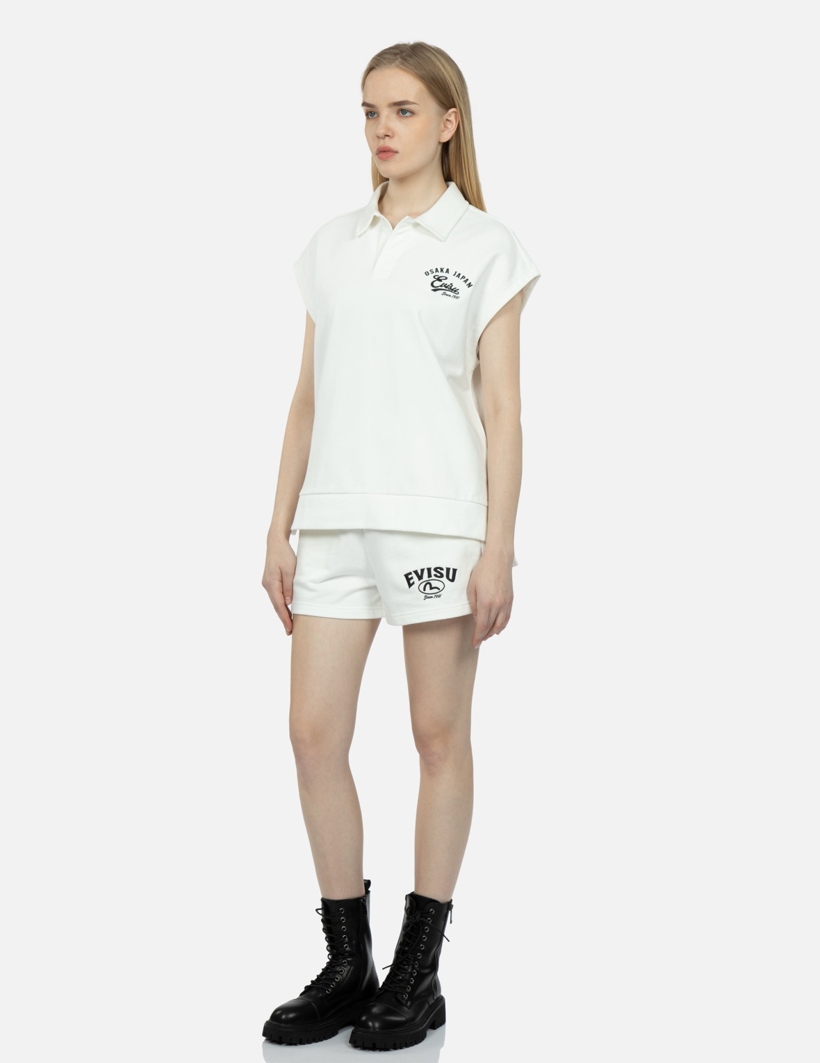 LOGO CALLIGRAPHY EMBROIDERY SLEEVELESS POLO SHIRT - 3