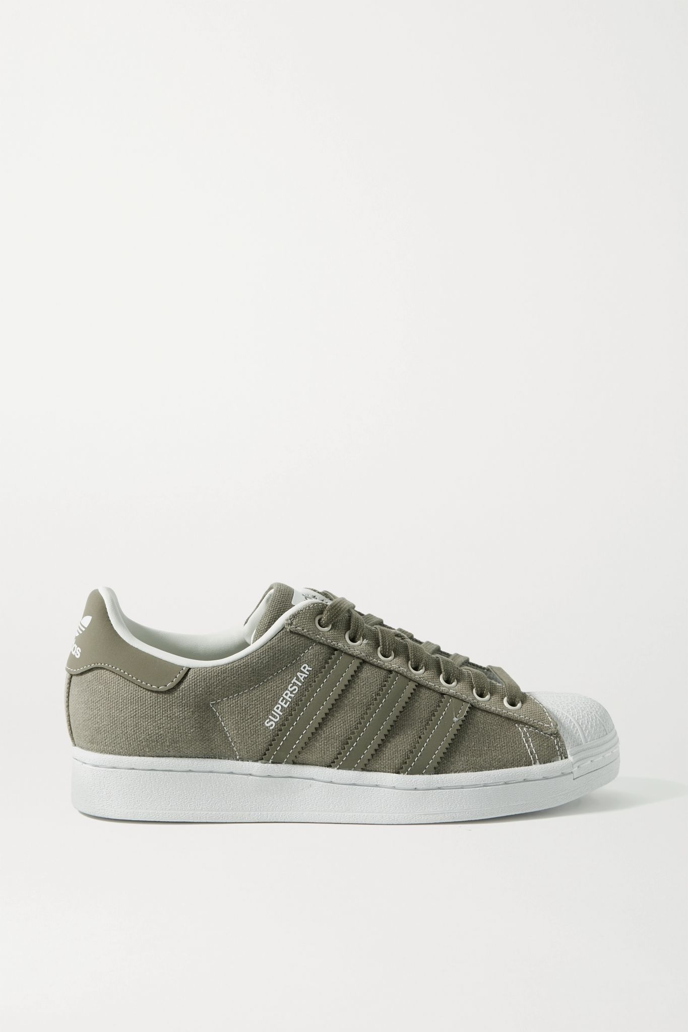 Superstar rubber-trimmed canvas sneakers - 1