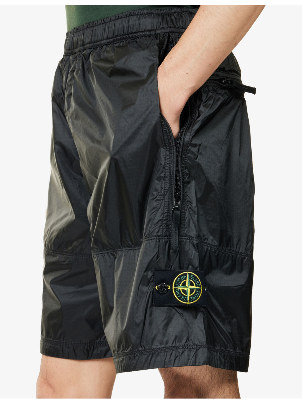 Ripstop Light Logo-Patch Shell Shorts - 5