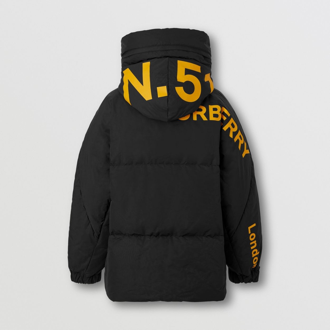 Horseferry Print Nylon Hooded Puffer Jacket - 7