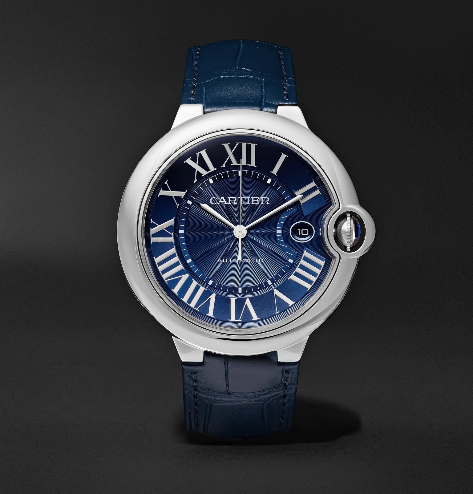 Ballon Bleu De Cartier Automatic 42mm Steel and Alligator Watch, Ref. No. CRWSBB0025 - 1