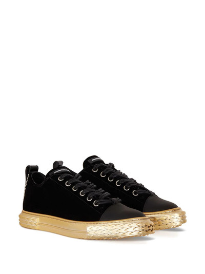 Giuseppe Zanotti velvet low-top trainers outlook