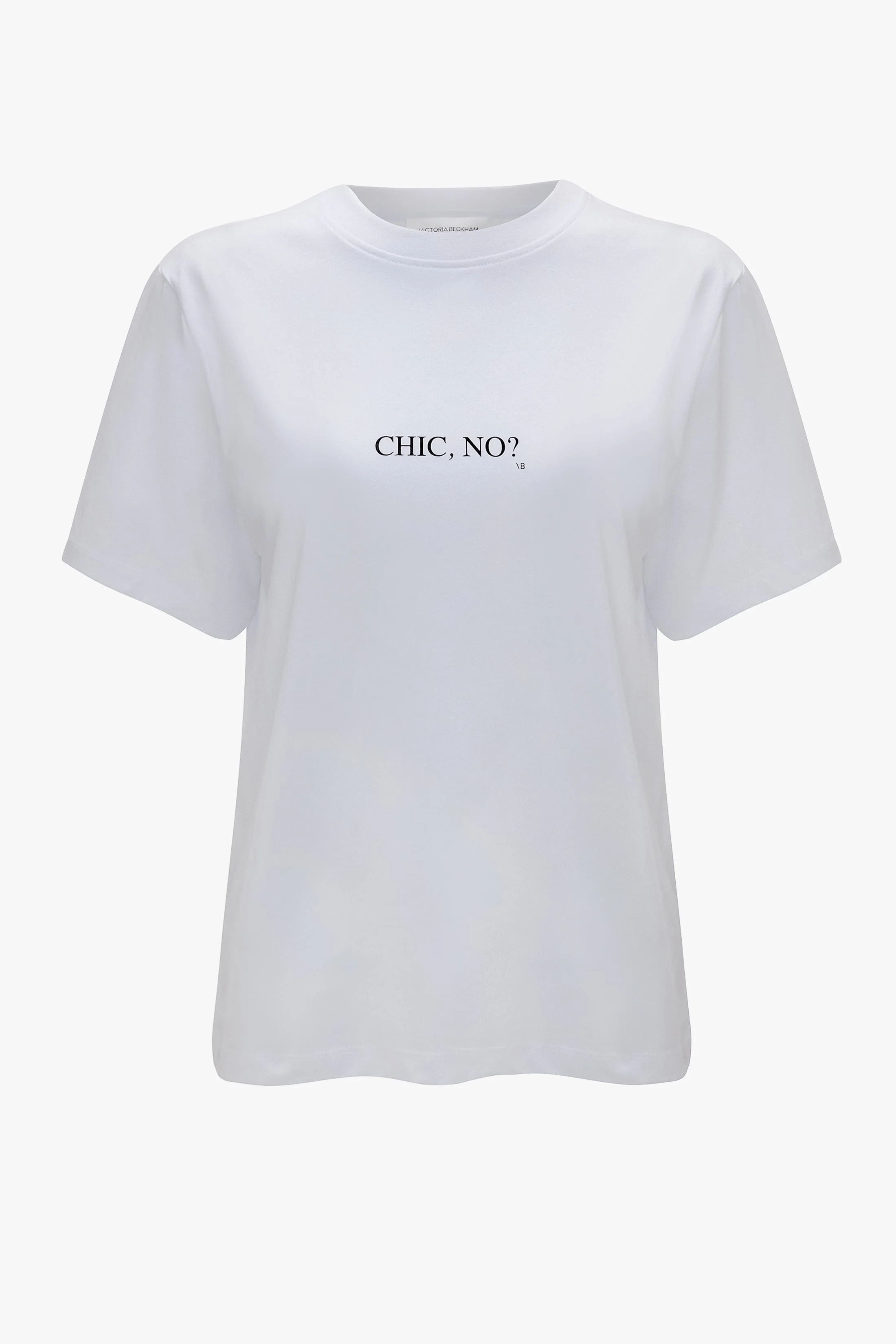 White Chic No? Slogan T-Shirt In White - 1