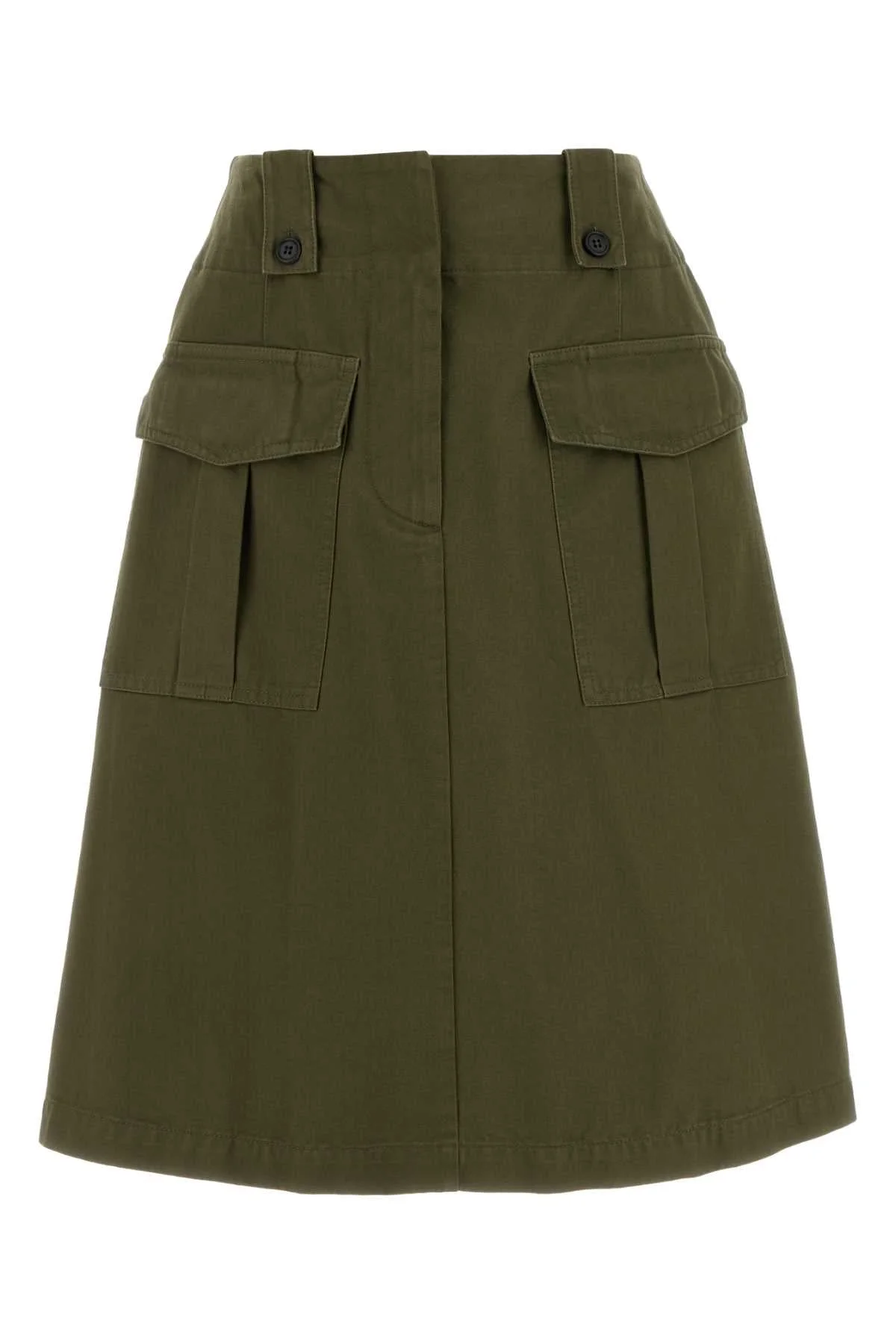 Prada Women Army Green Cotton Skirt - 1