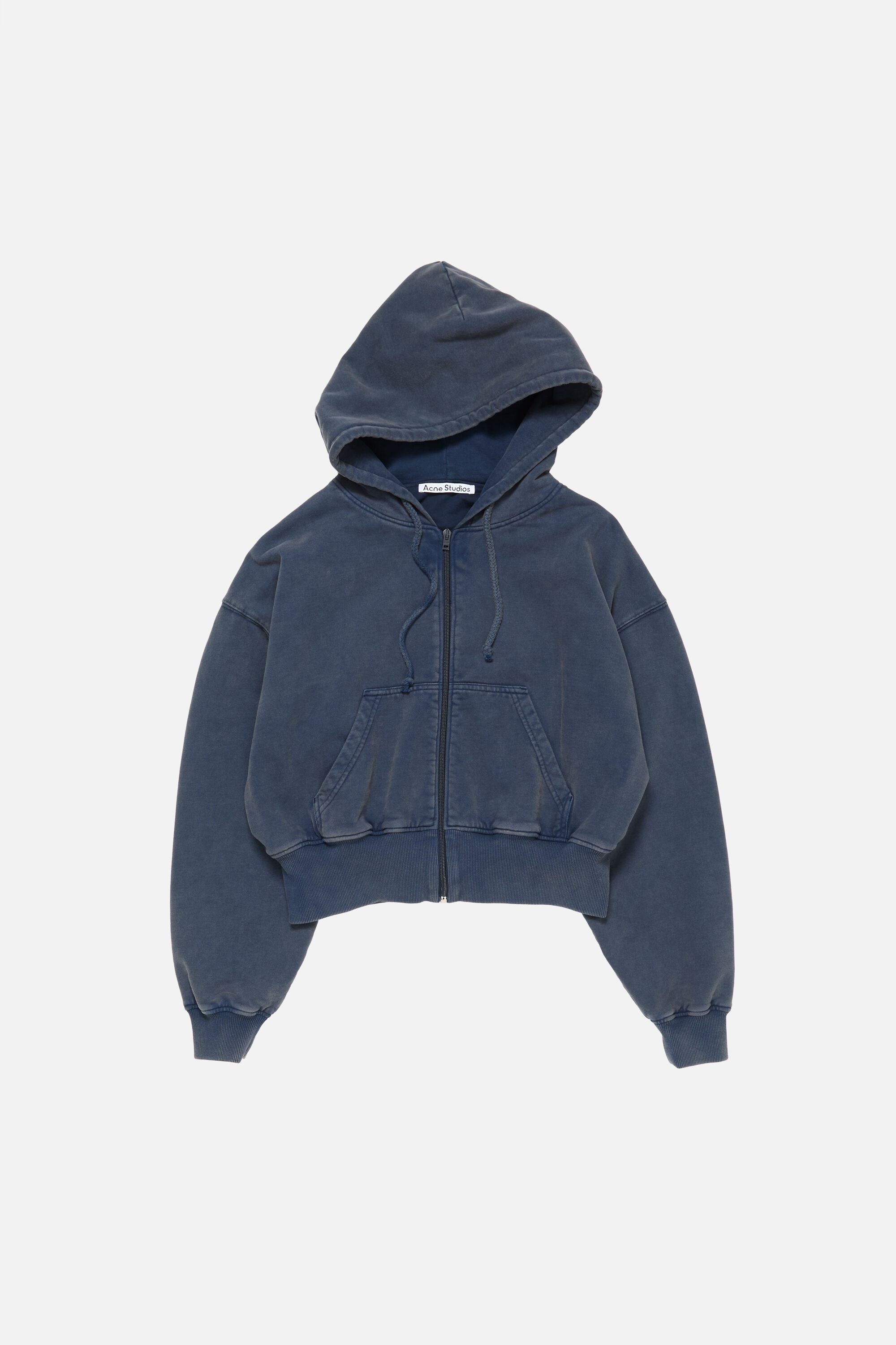 Hooded zipper sweater - Navy blue - 5