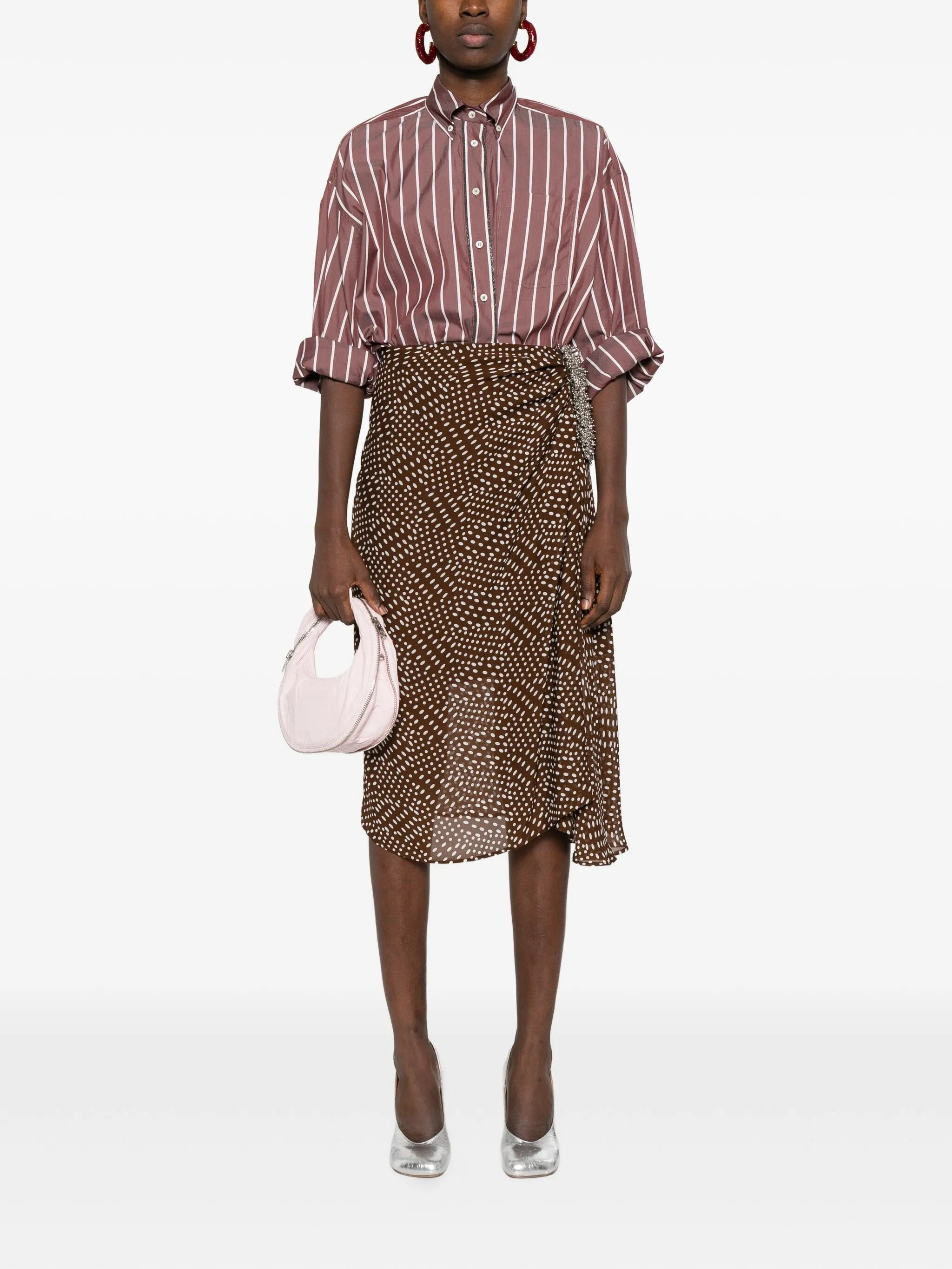 Dries Van Noten Crystal-embellished Spotted Skirt - 4