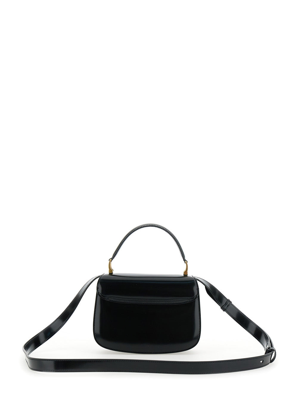 Ami Paris Women Black Handbag With Adc Patch On The Front And Adjustable And Removable Shoulder Stra - 4