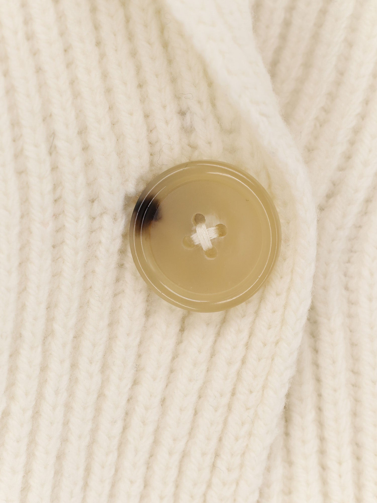 Shawl-Lapel Wool Cardigan - 3