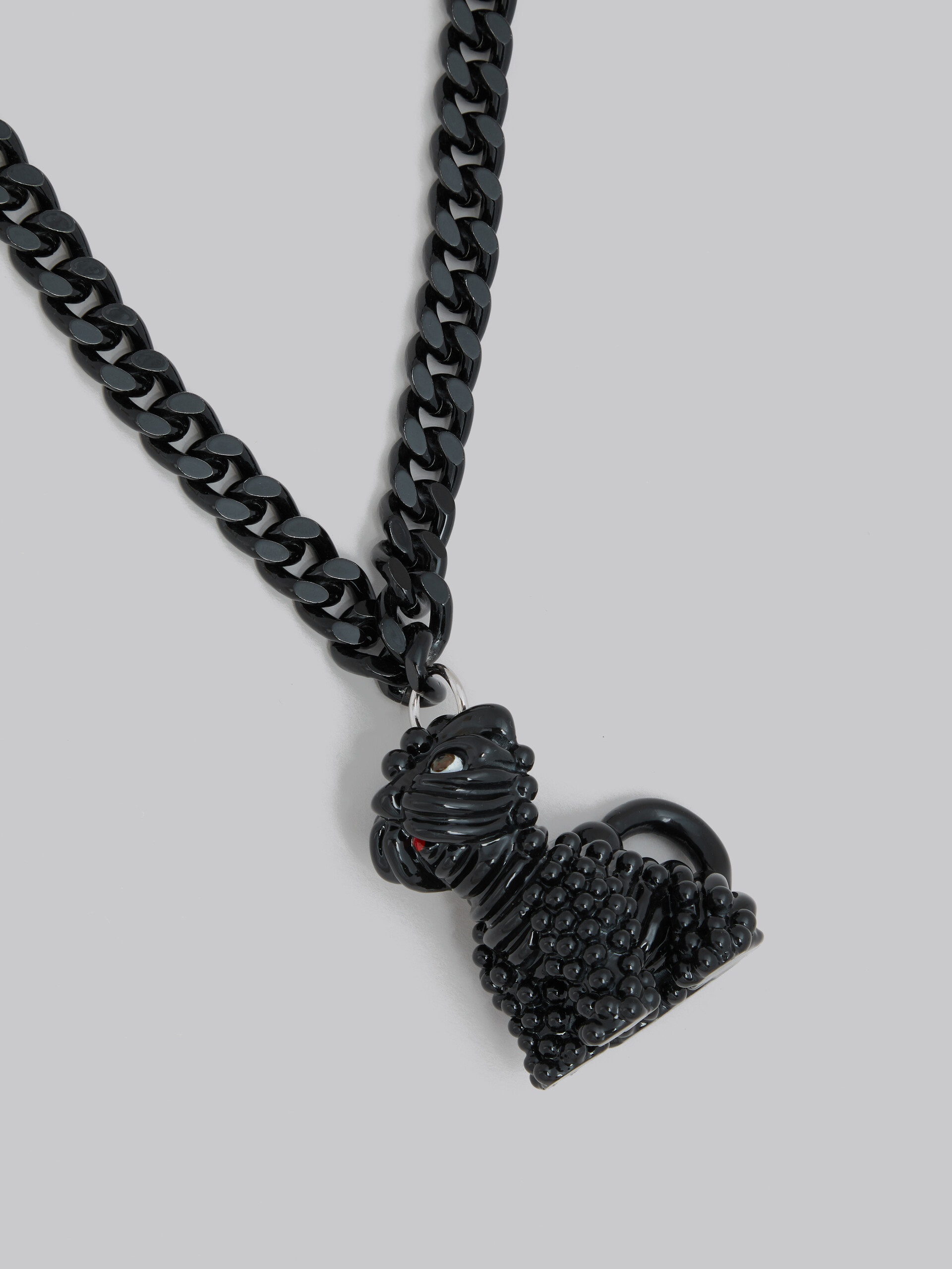 ENAMELLED NECKLACE WITH DOG CHARM - 3