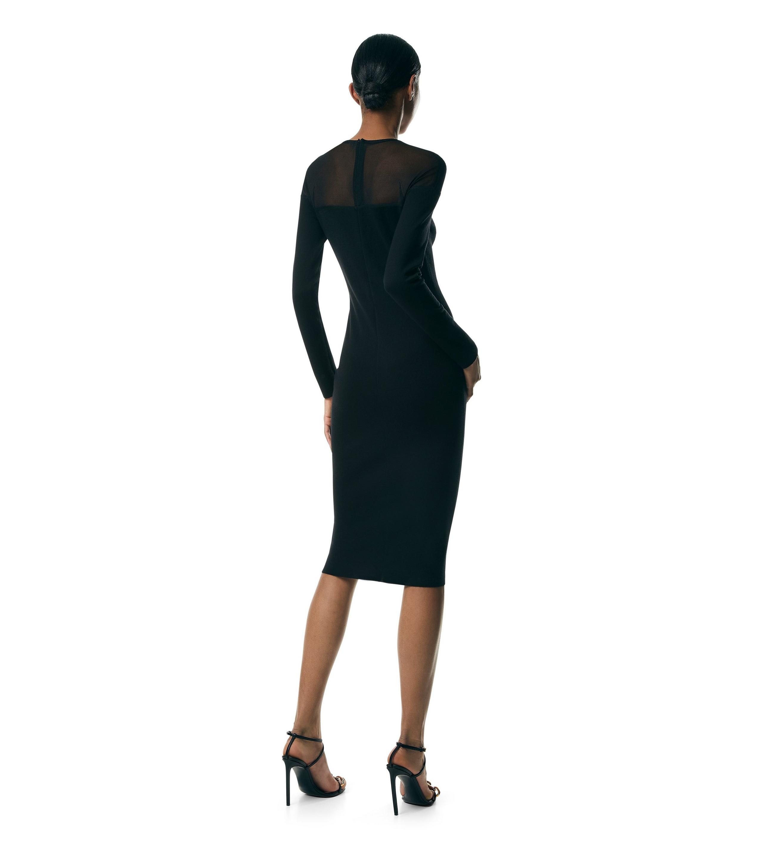 FINE CASHMERE SILK & SILK THREAD DRESS - 3