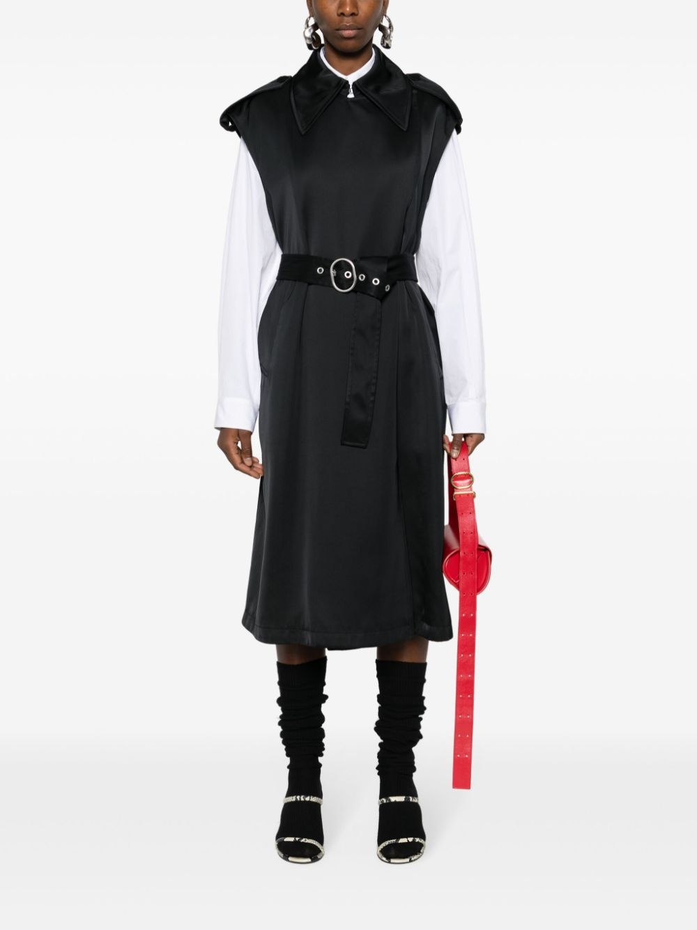 belted trench coat - 2