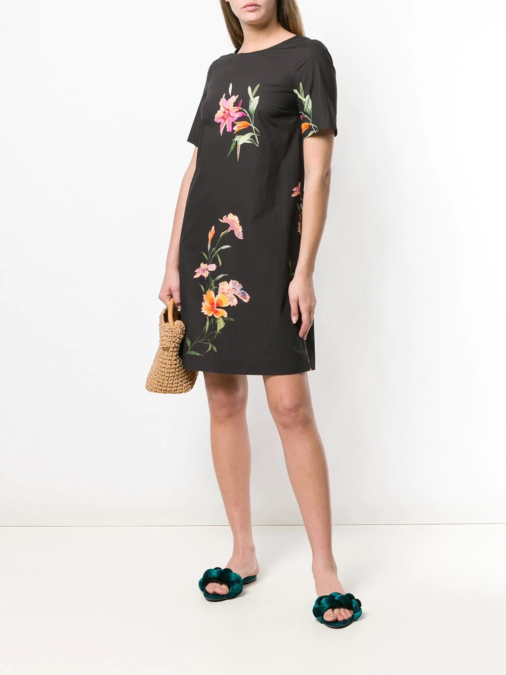 floral print shift dress - 2