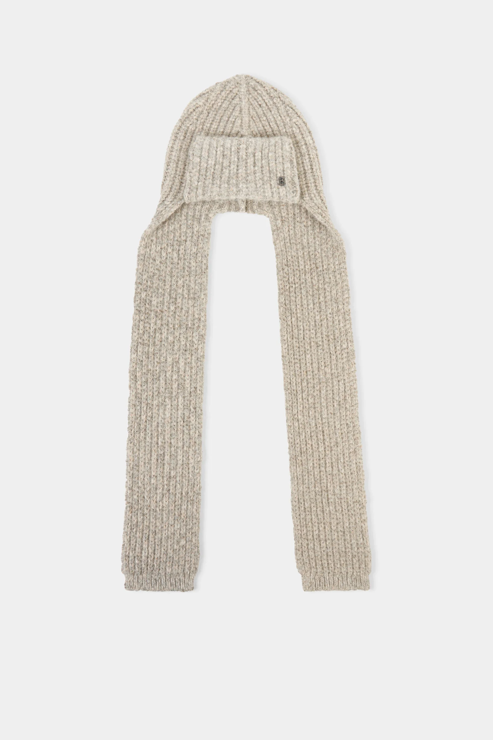 Suzanne Alpaca-Wool Blend Beanie in Beige/Gray - 1
