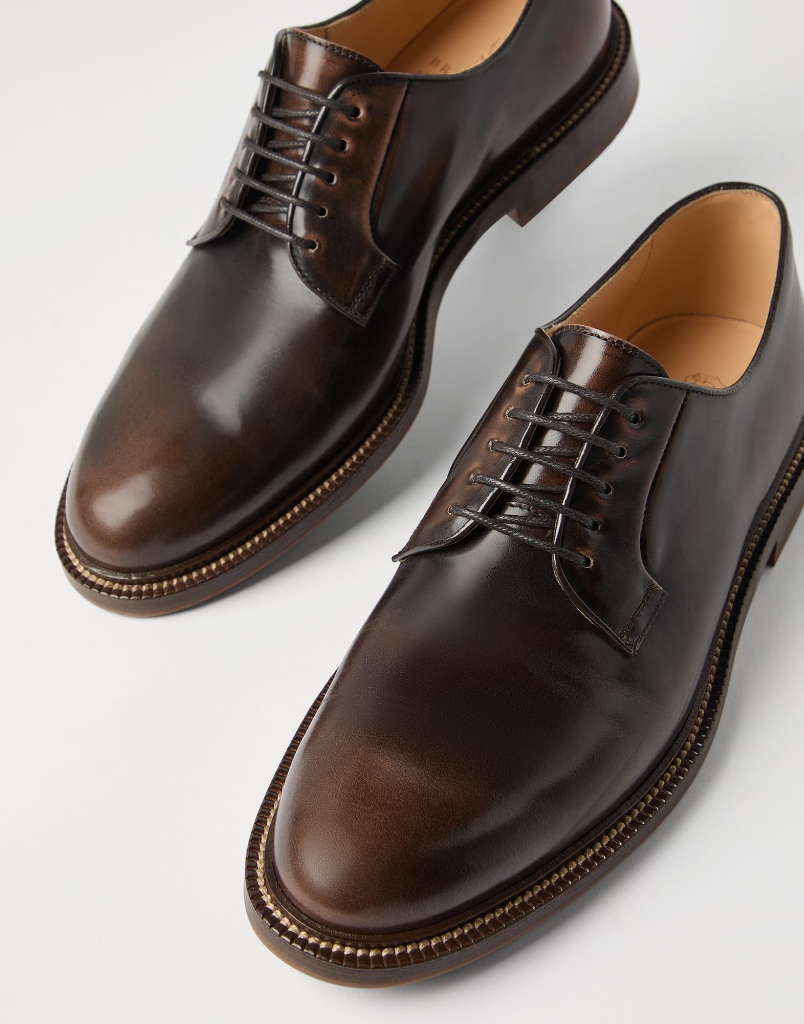 Burnished calfskin Derbys - 3