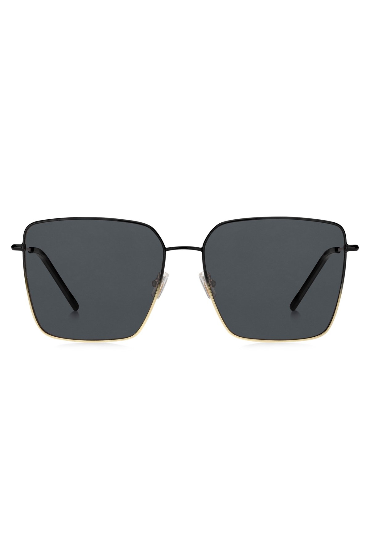 TUBULAR-TEMPLE SUNGLASSES WITH BLACK-GOLD GRADIENTS - 3