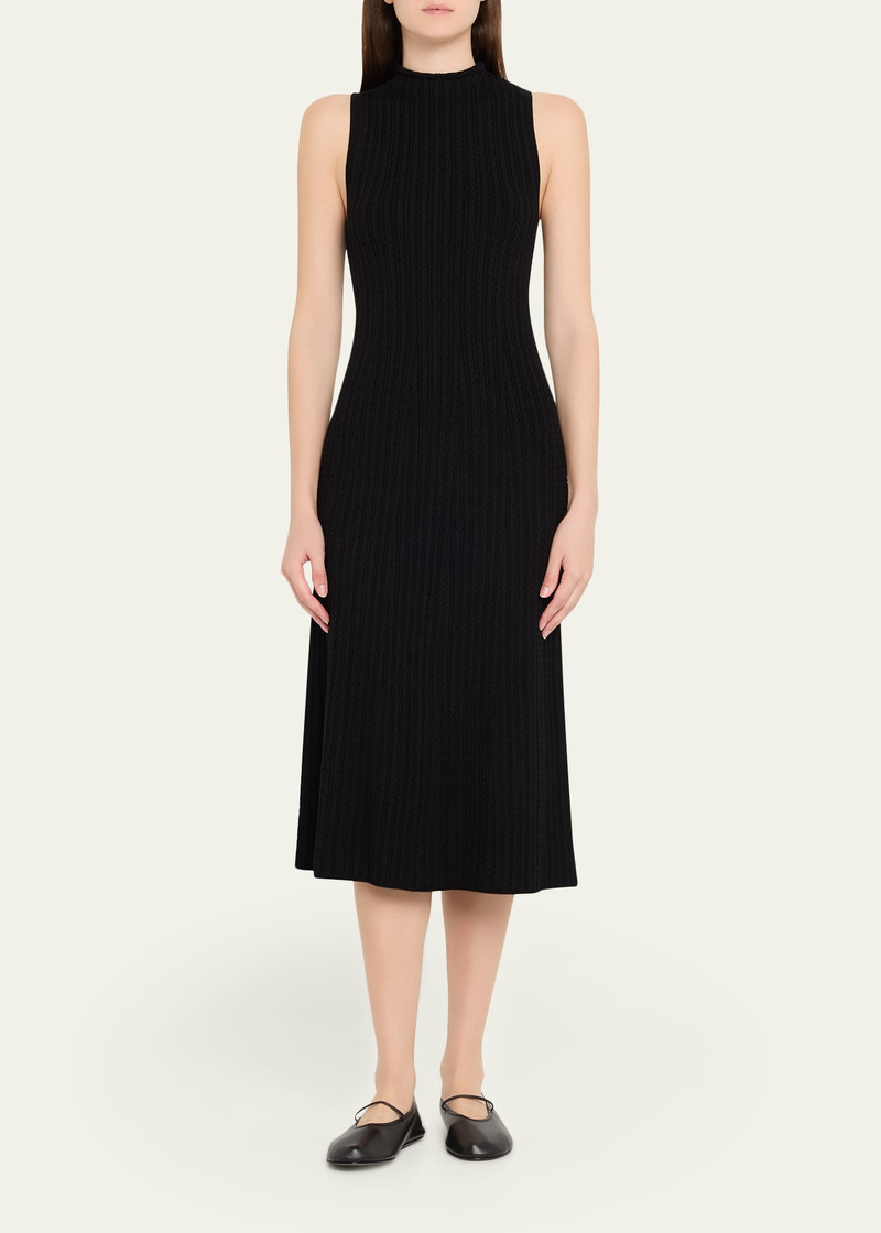 Theory Sleeveless Cable-Knit Midi Dress outlook