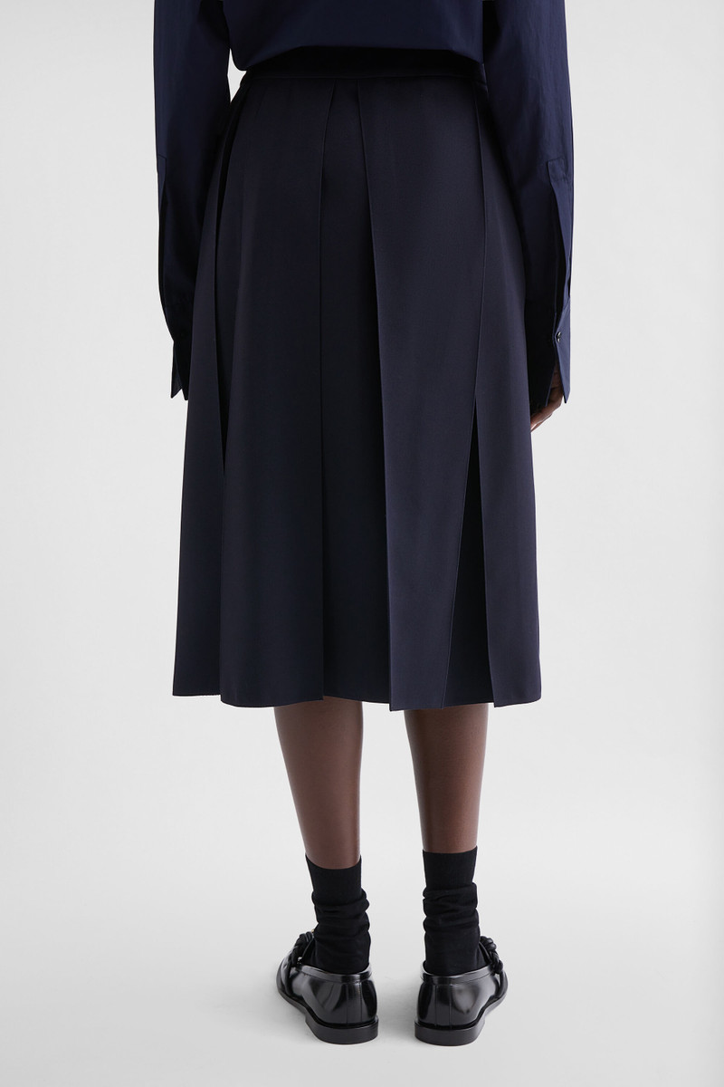 Wool Gabardine Pleated Skirt 5