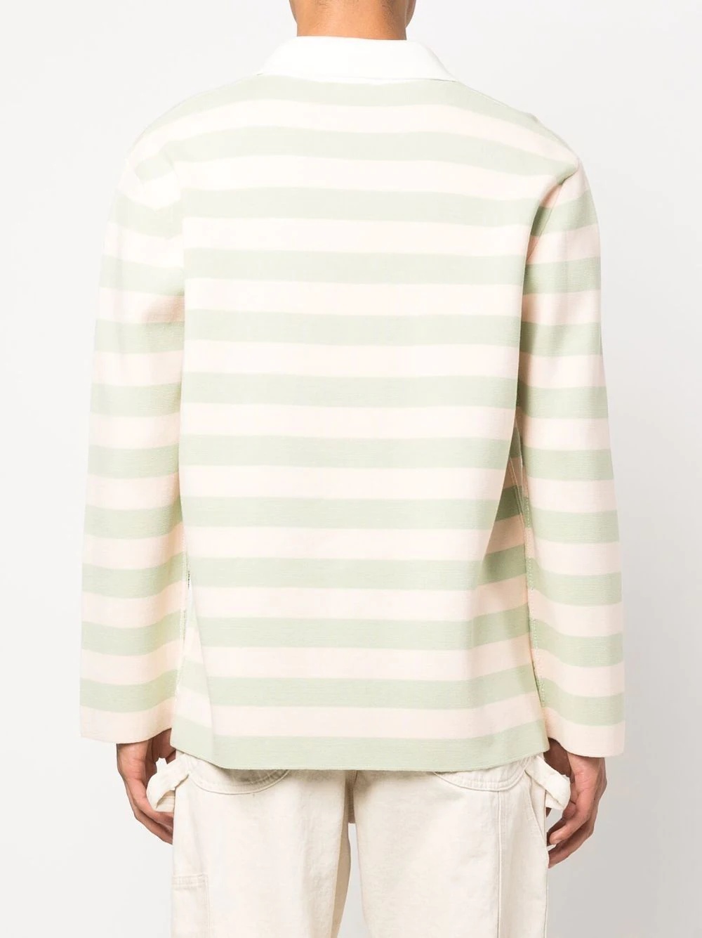 striped long-sleeve polo shirt - 4