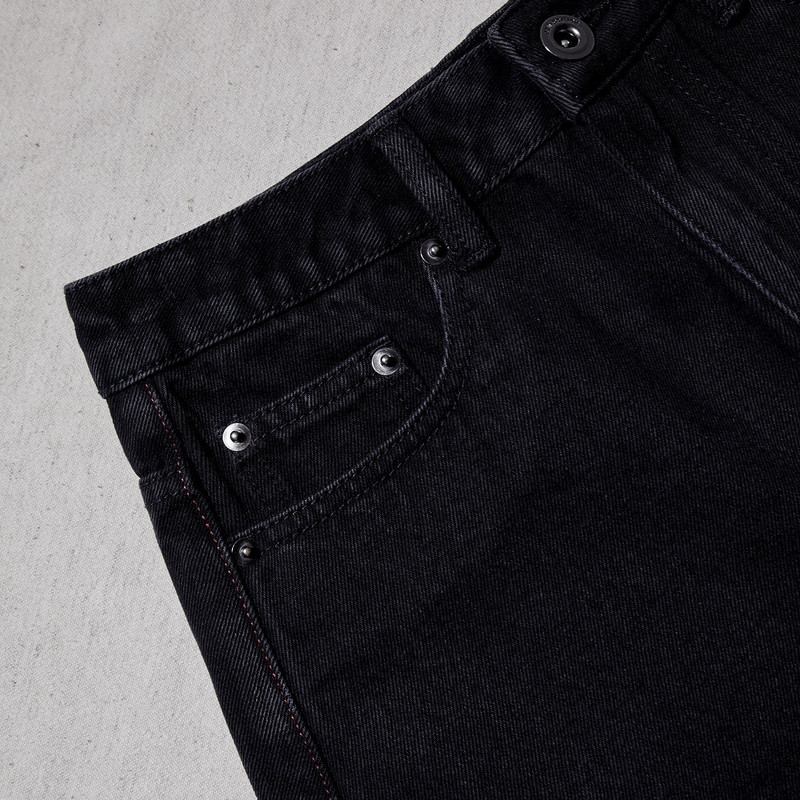 Black Denim Cropped High Rise Trouser 4