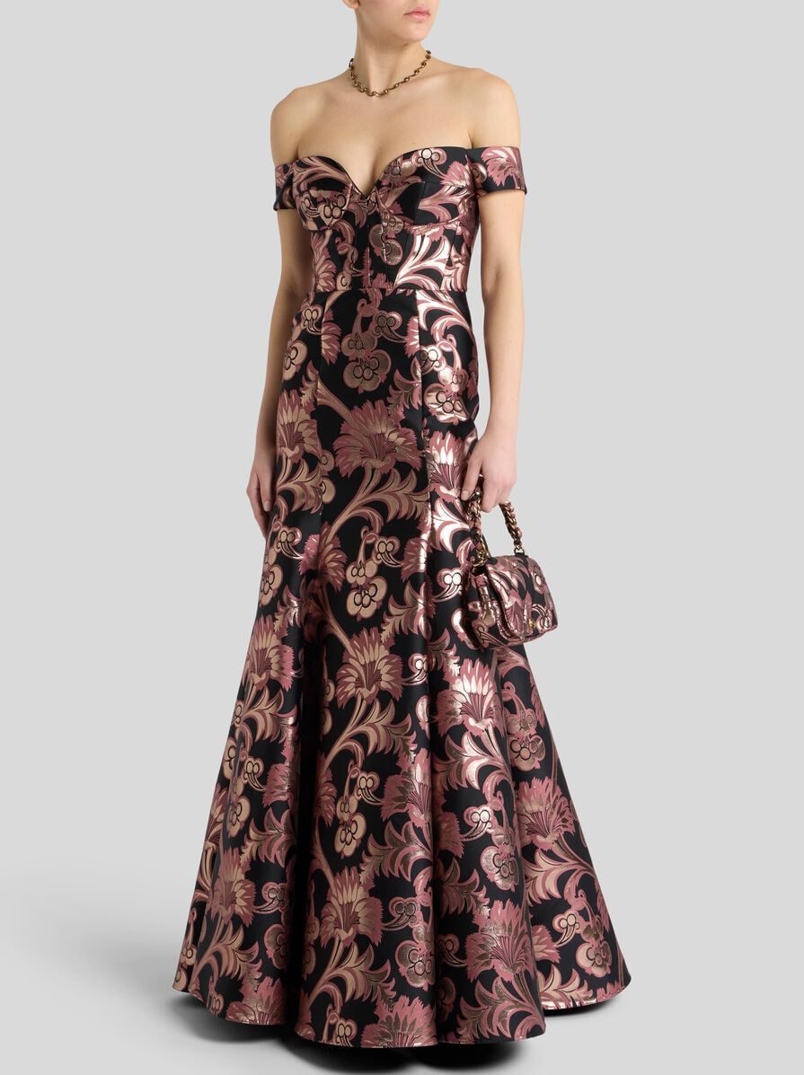 LONG JACQUARD DRESS - 3
