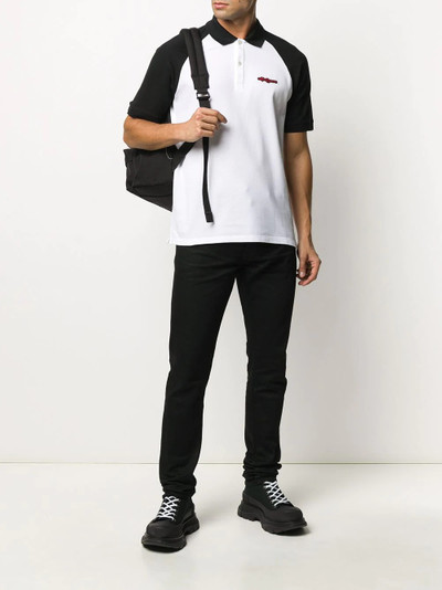 Alexander McQueen embroidered logo polo shirt outlook