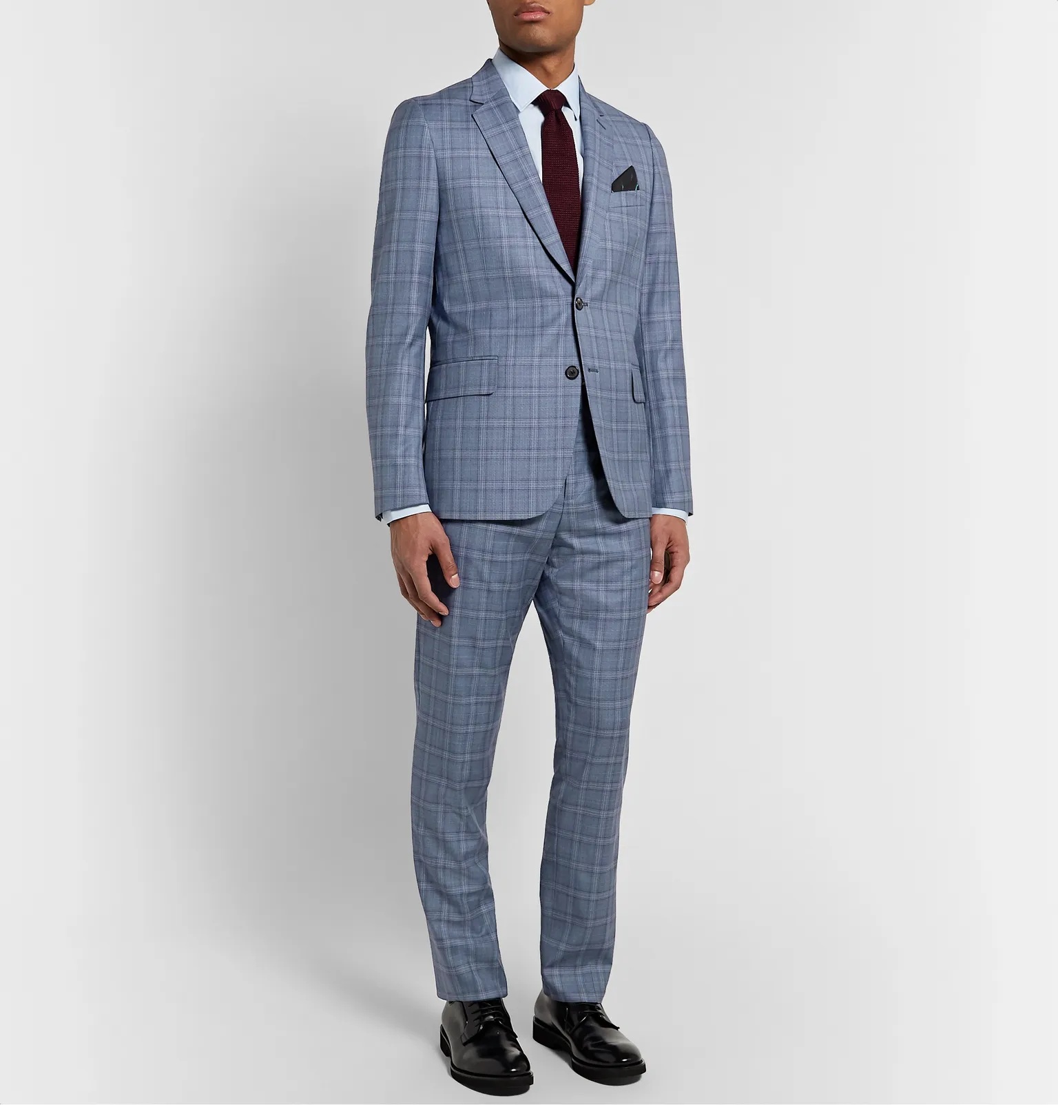 Soho Slim-Fit Prince of Wales Checked Wool Suit Jacket - 2