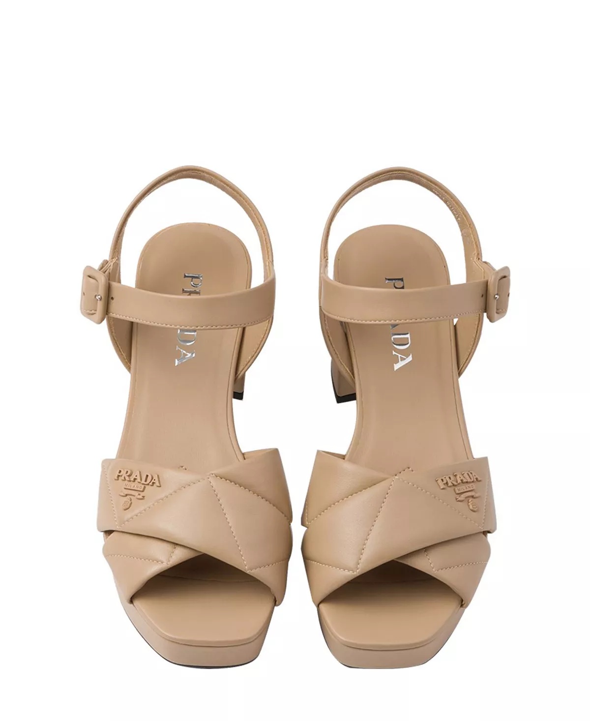 Women's Quilted Nappa Leather Platform Sandals - 3