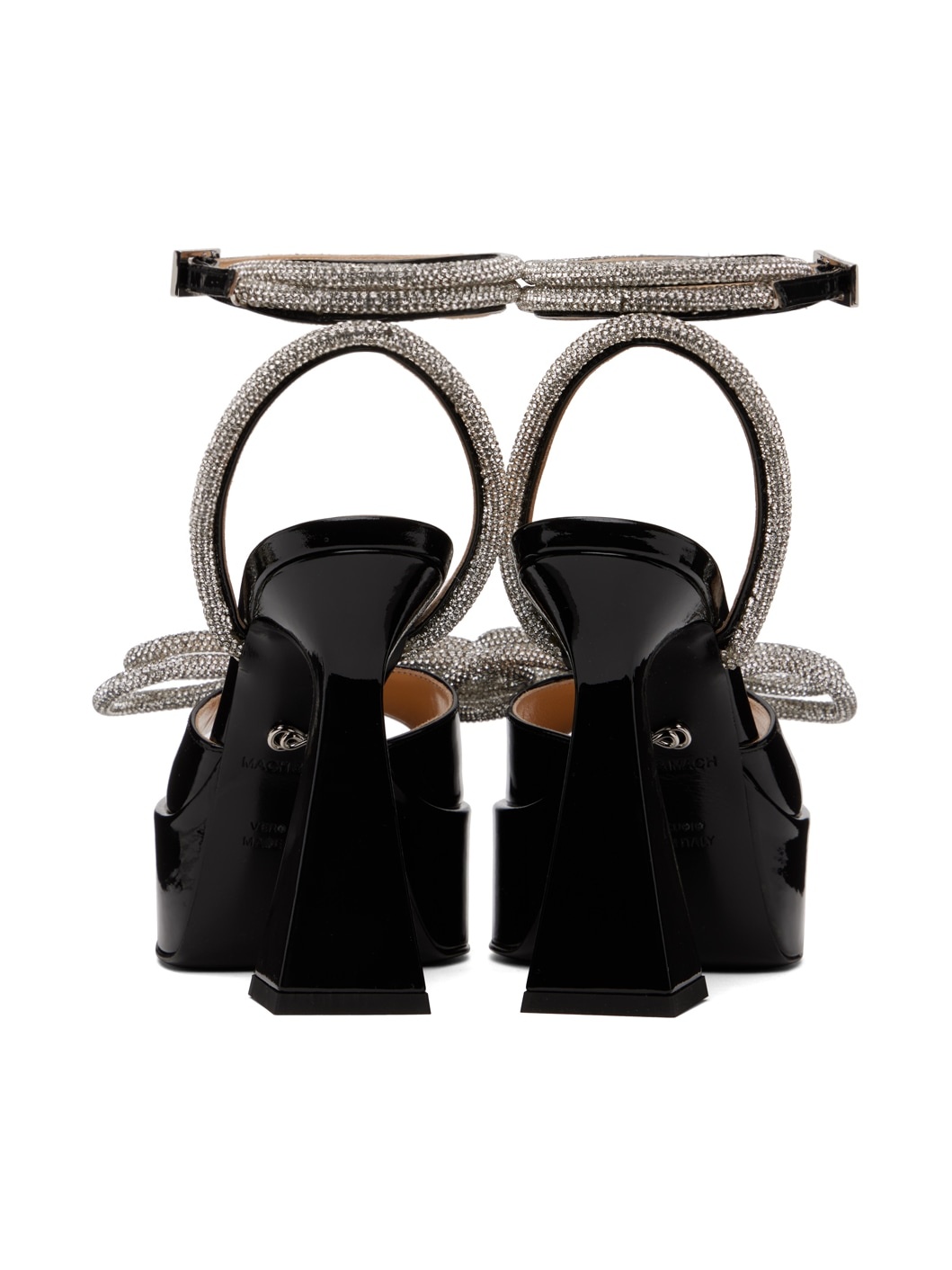 Black Double Bow 140 Heeled Sandals - 2