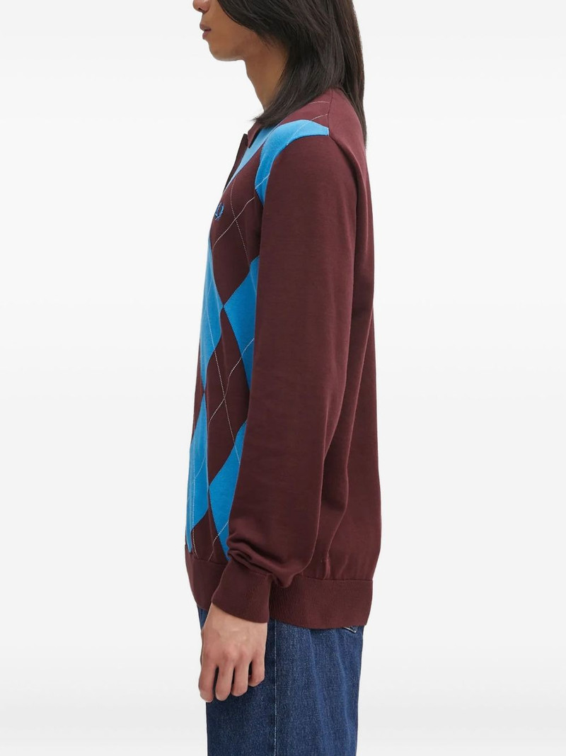 Fred Perry Argyle logo-embroidered polo shirt outlook