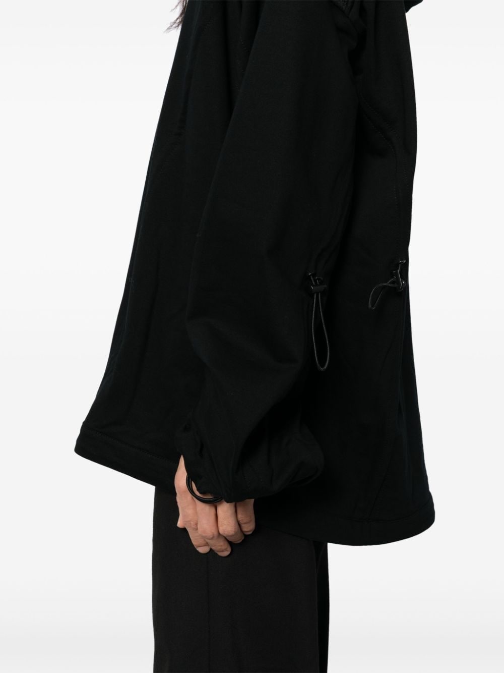logo embroidered hoodie - 5