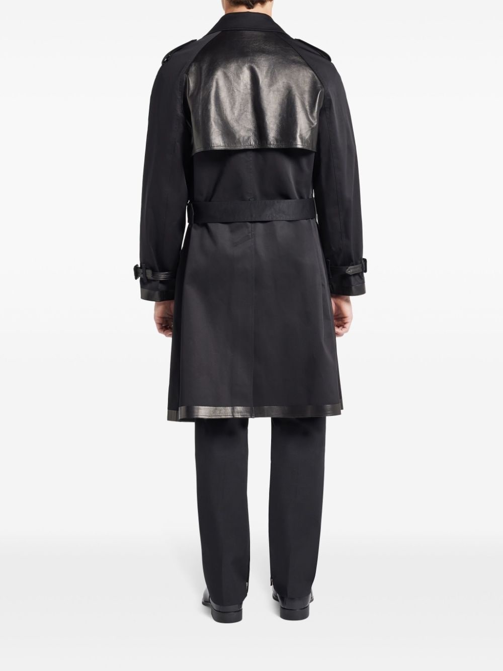 panelled trench coat - 4