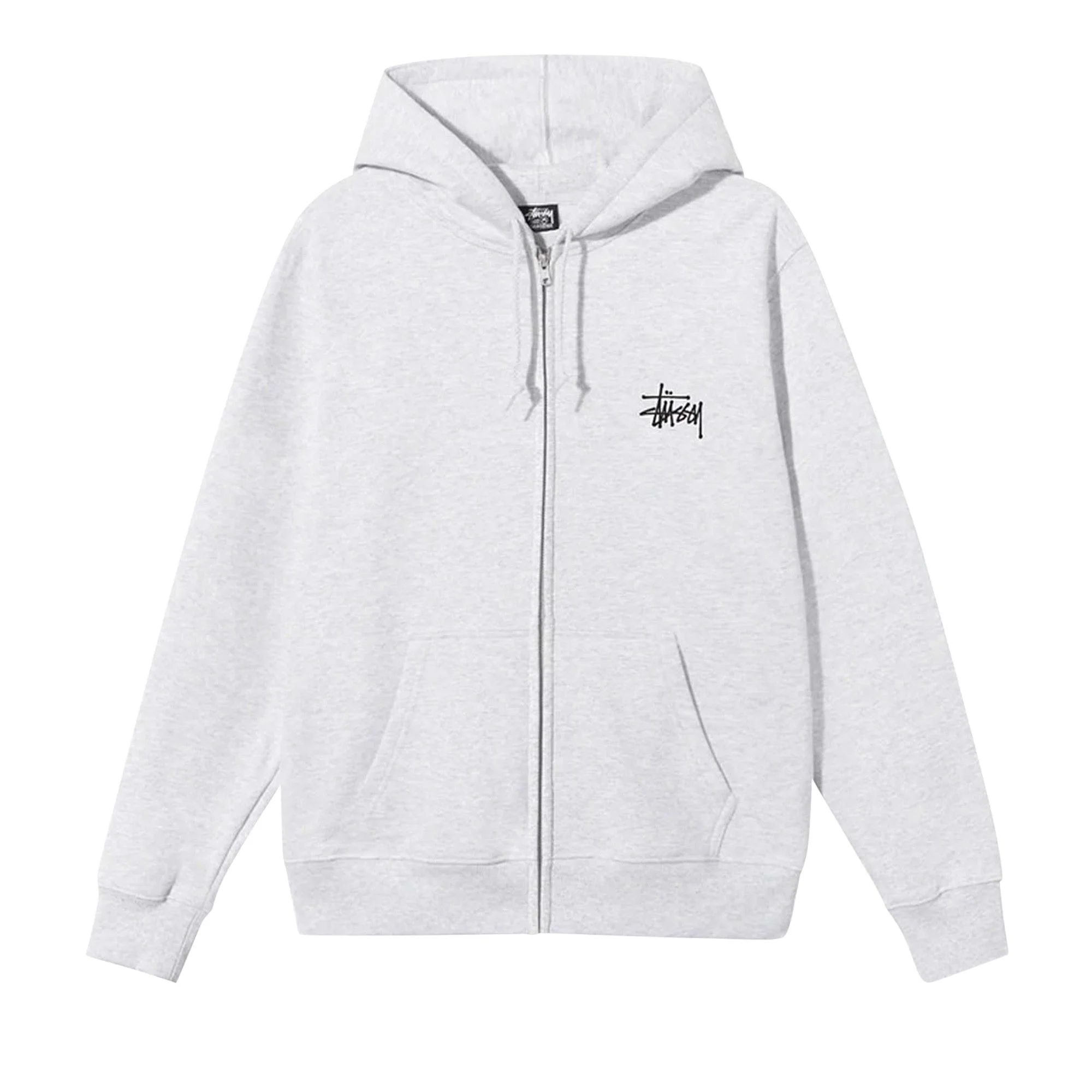 Stussy Basic Zip Hood 'Ash Heather' - 1