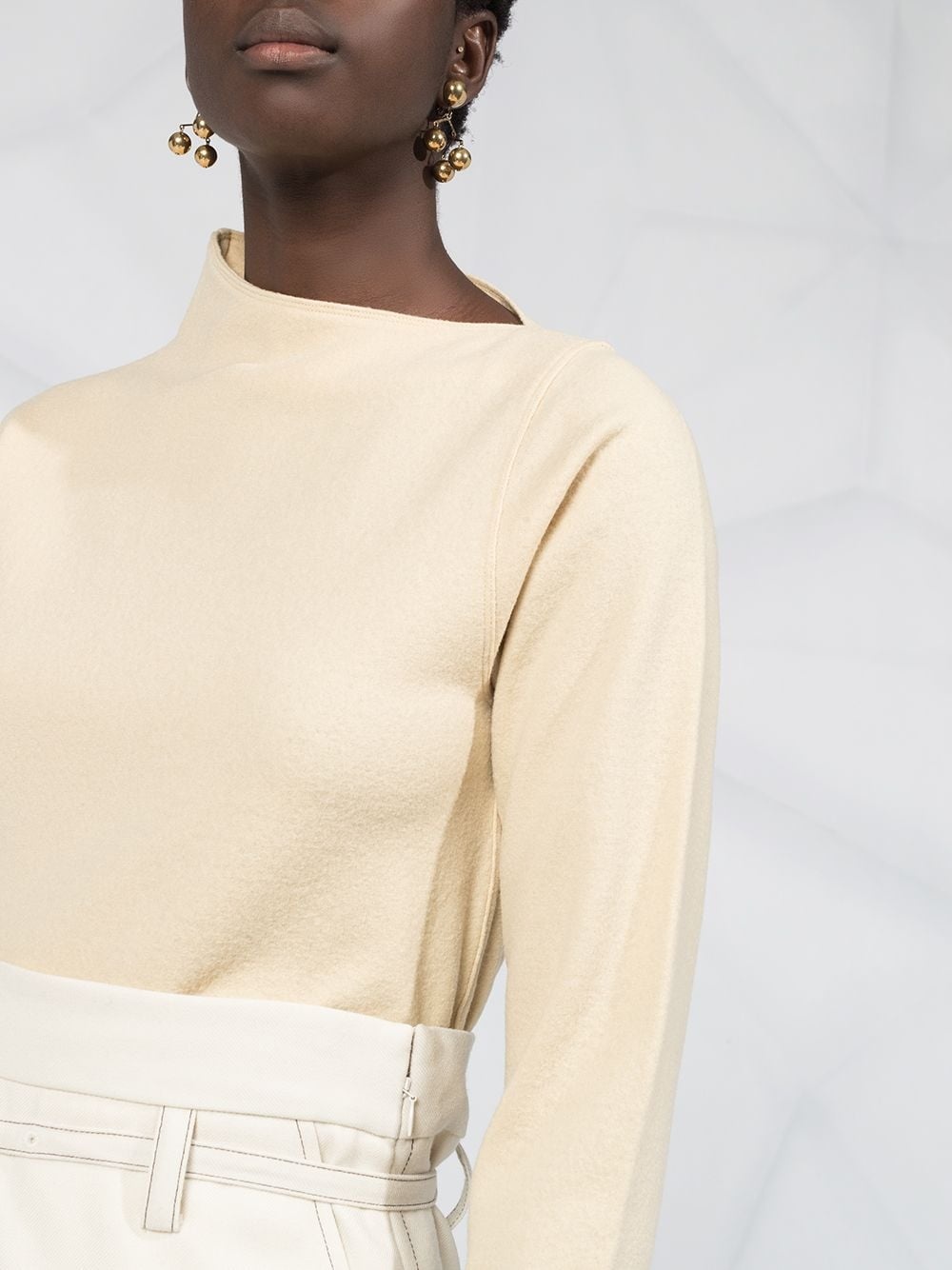 asymmetric neck jumper - 5