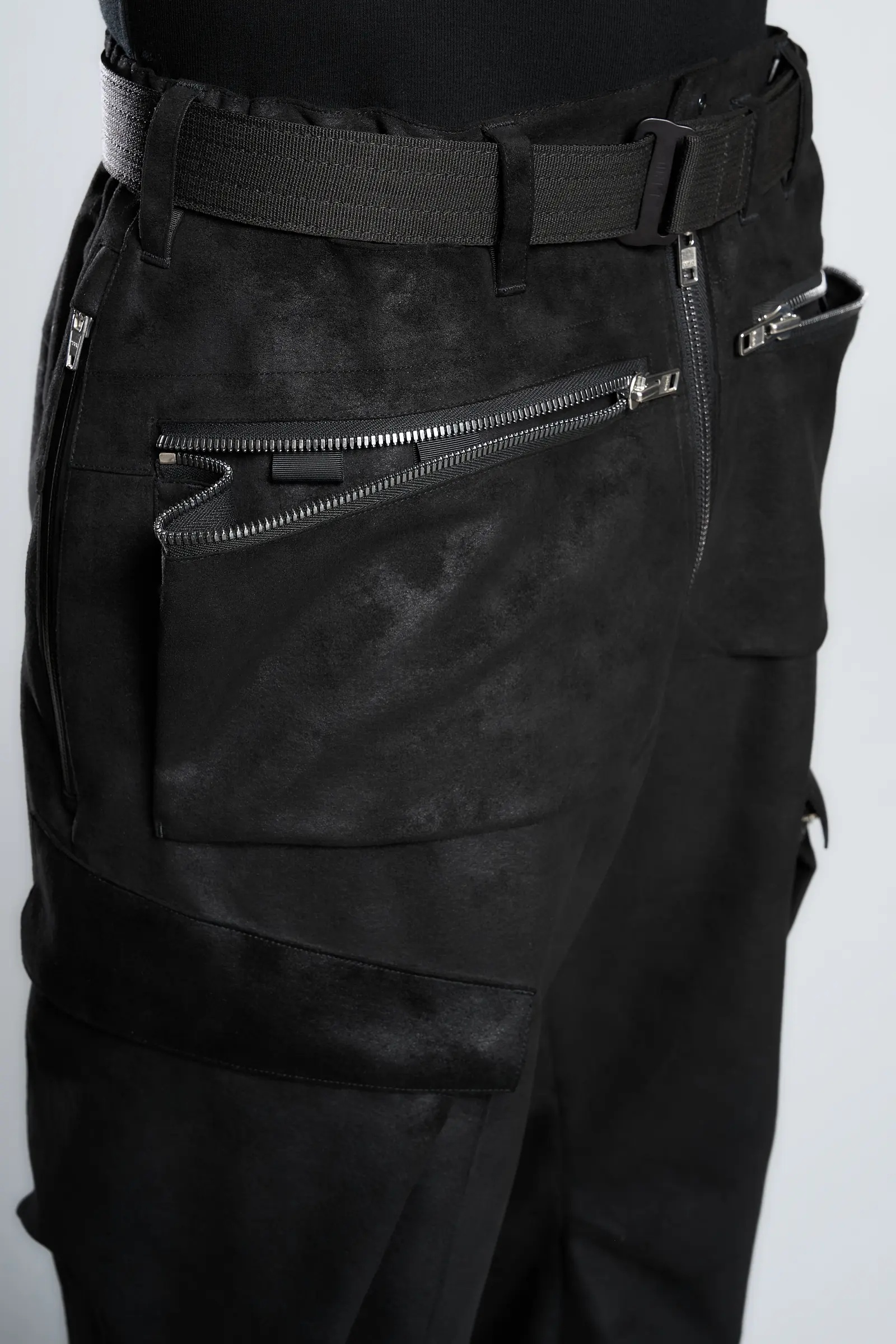 P38-TO Scrim Laced Ultra-Microfiber Cargo Pant Black - 17
