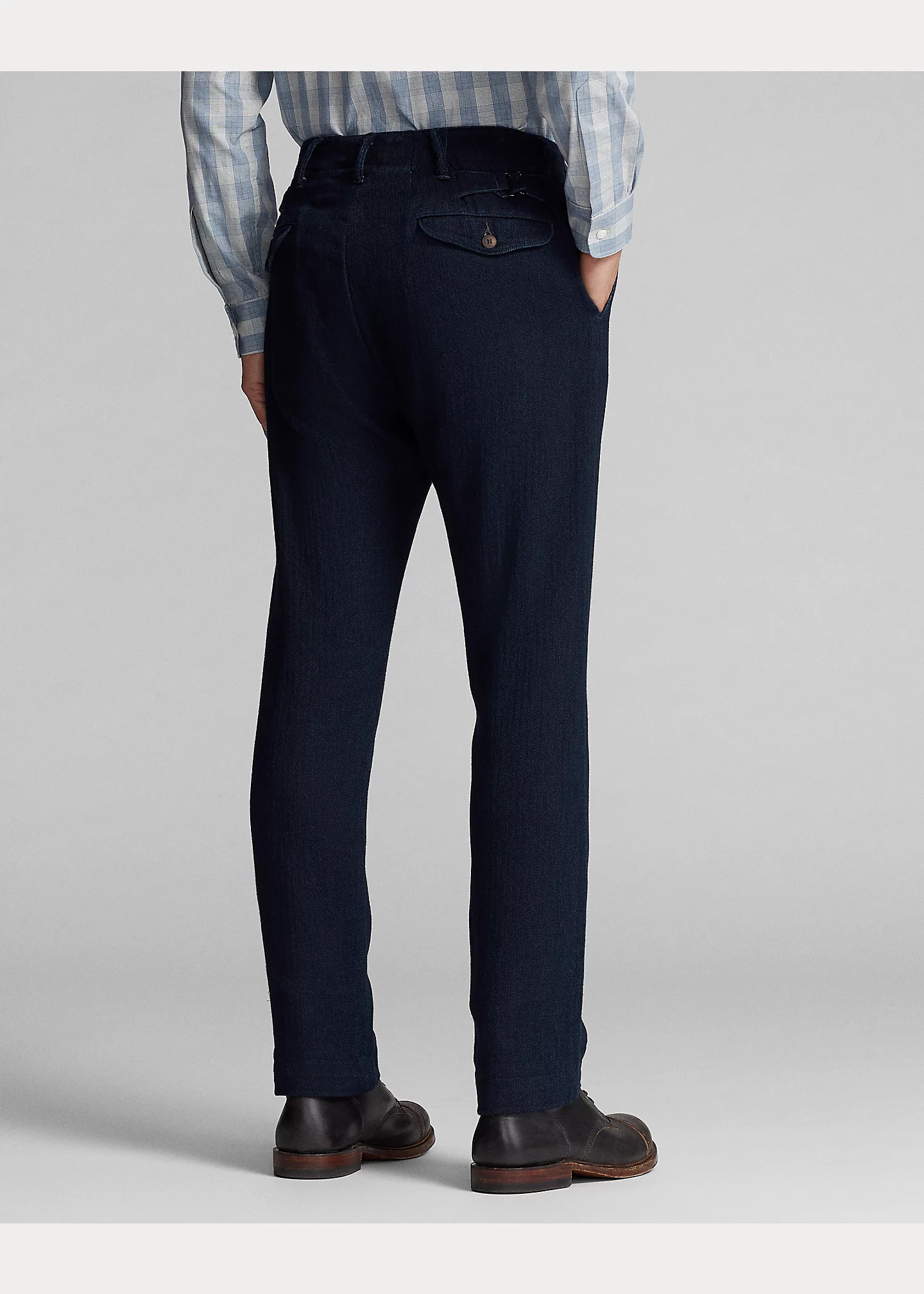 Indigo Herringbone Officer’s Pant - 4