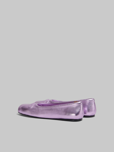 Marni PINK NAPPA LEATHER SEAMLESS LITTLE BOW BALLET FLAT outlook