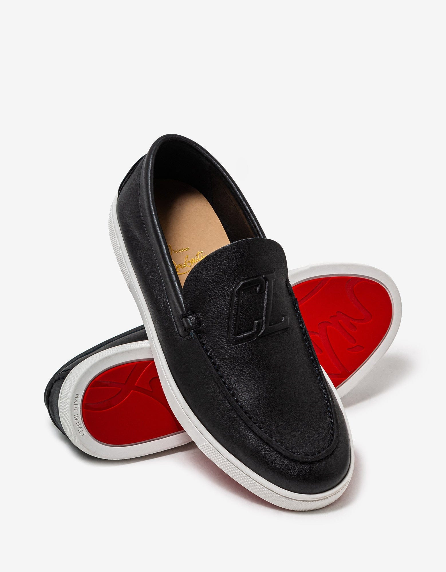 Christian Louboutin Varsiboat Black Leather Boat Shoes - 6