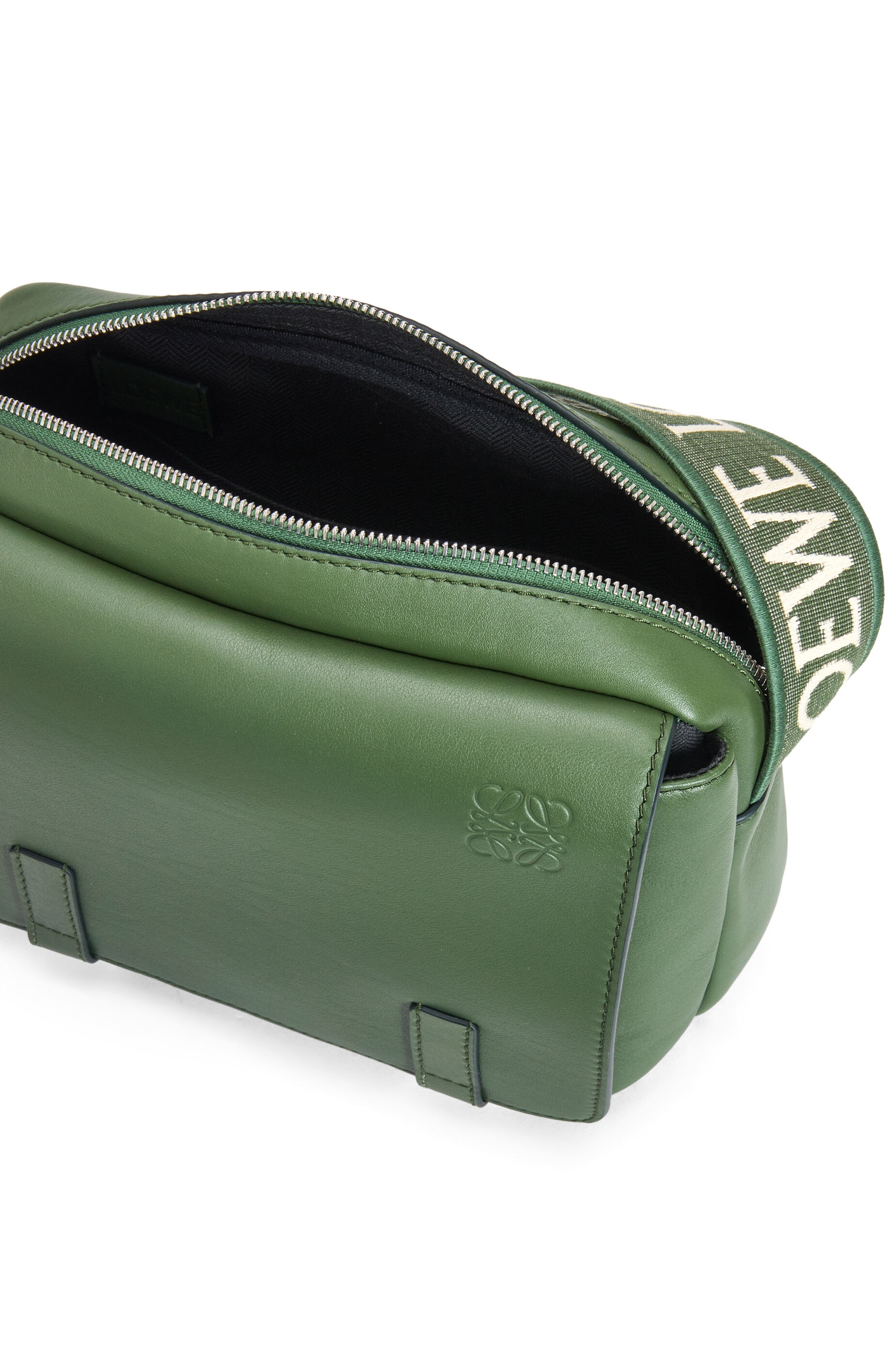 XS Military messenger bag in supple smooth calfskin and jacquard - 4
