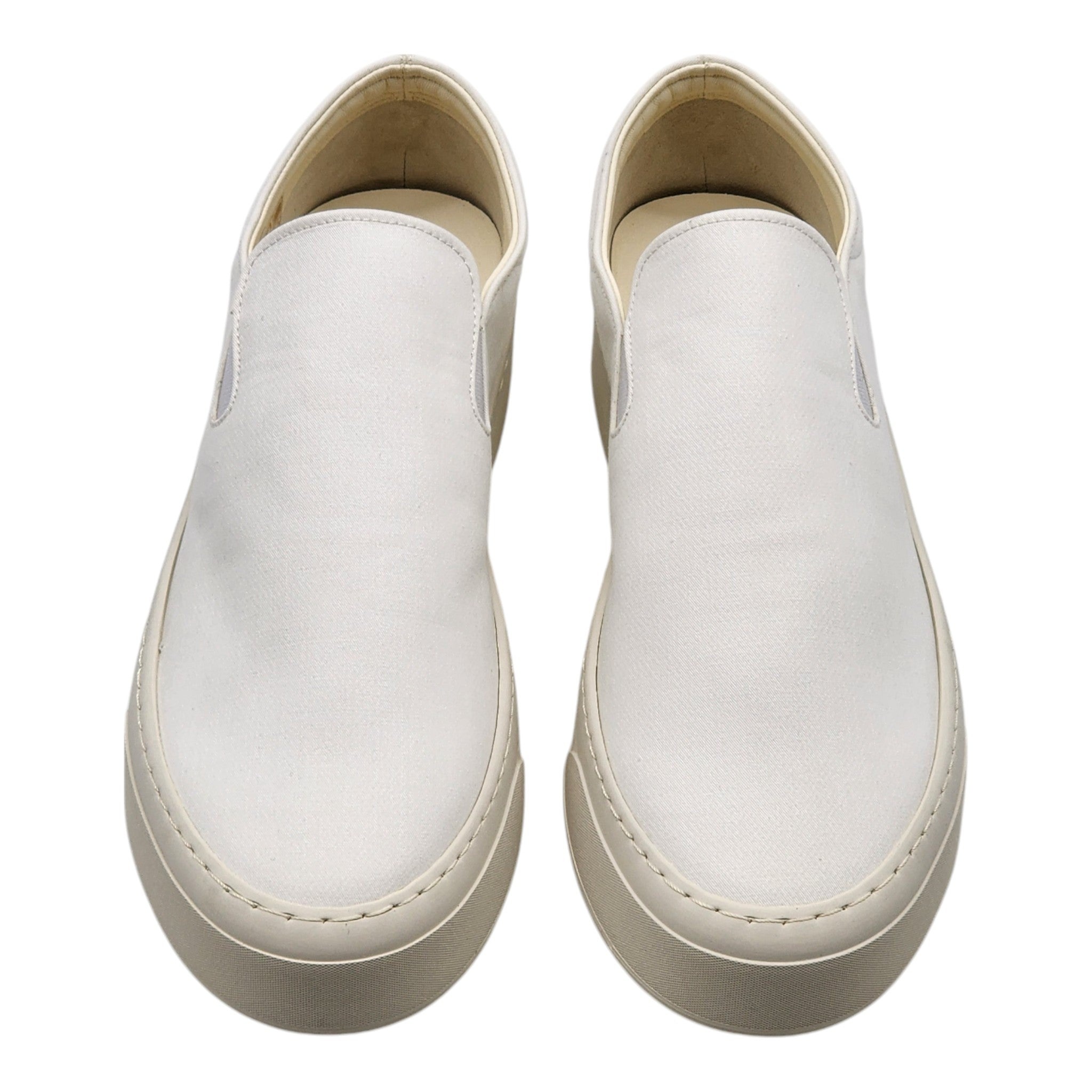 The Row Marie H Slip-On Sneakers - Canvas - White 37.5 - 3