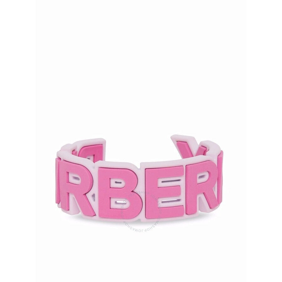 Burberry Burberry Primrose Pink Rubberised Logo Cuff jomashop