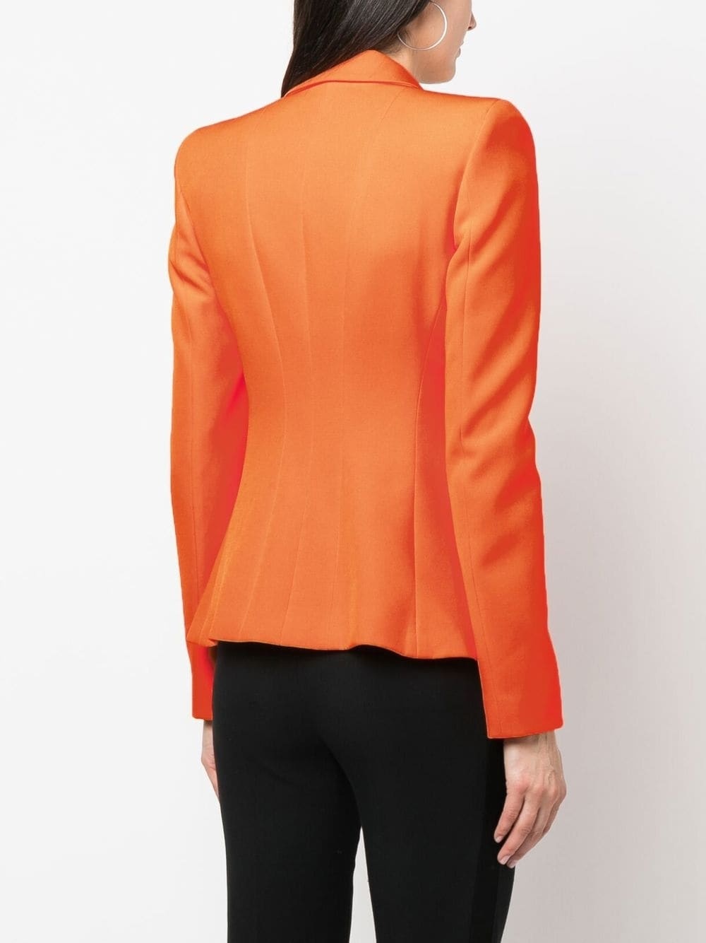 fitted single-breasted blazer - 4