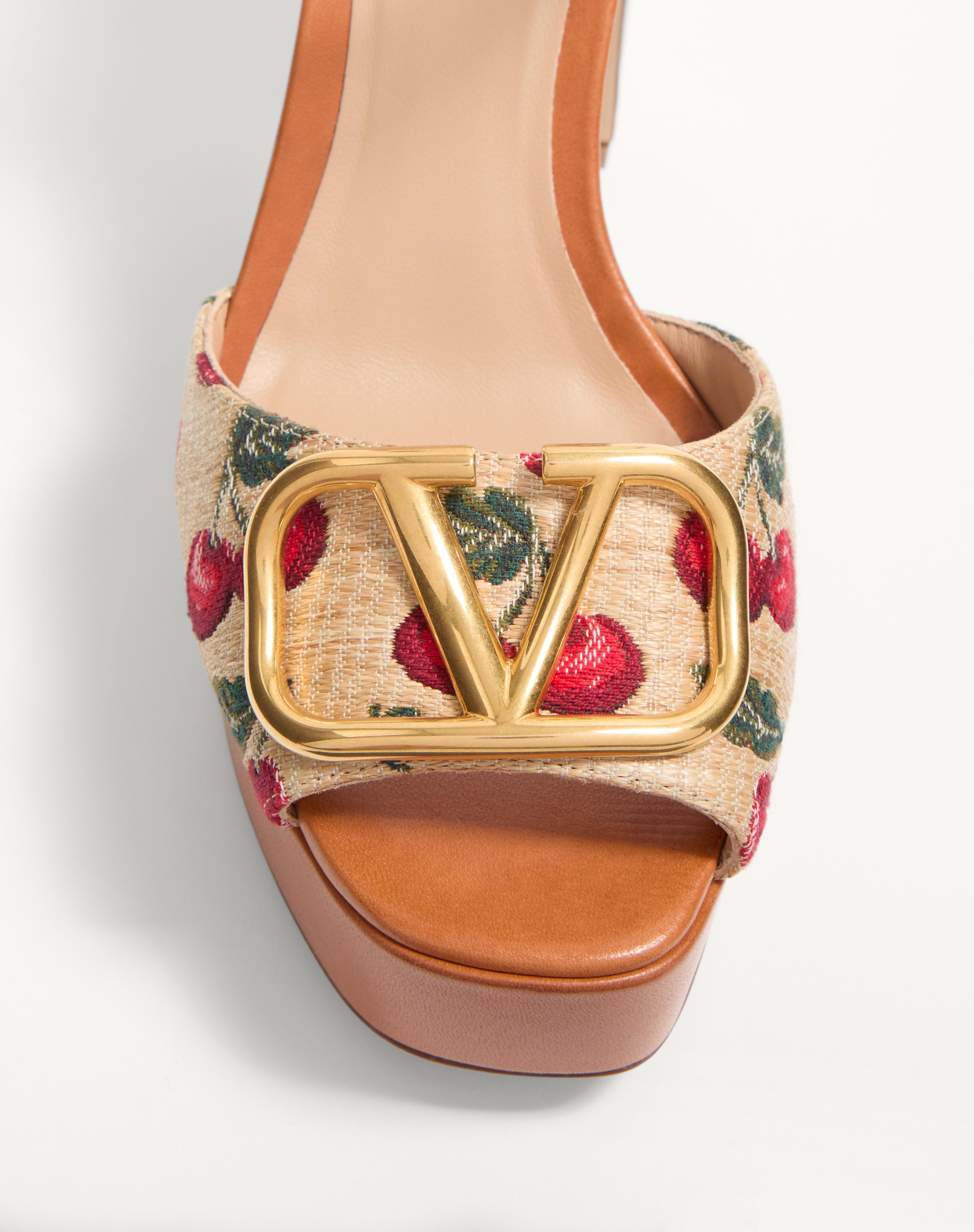 VLOGO SIGNATURE CHERRYFIC PLATFORM SANDAL 115MM - 6