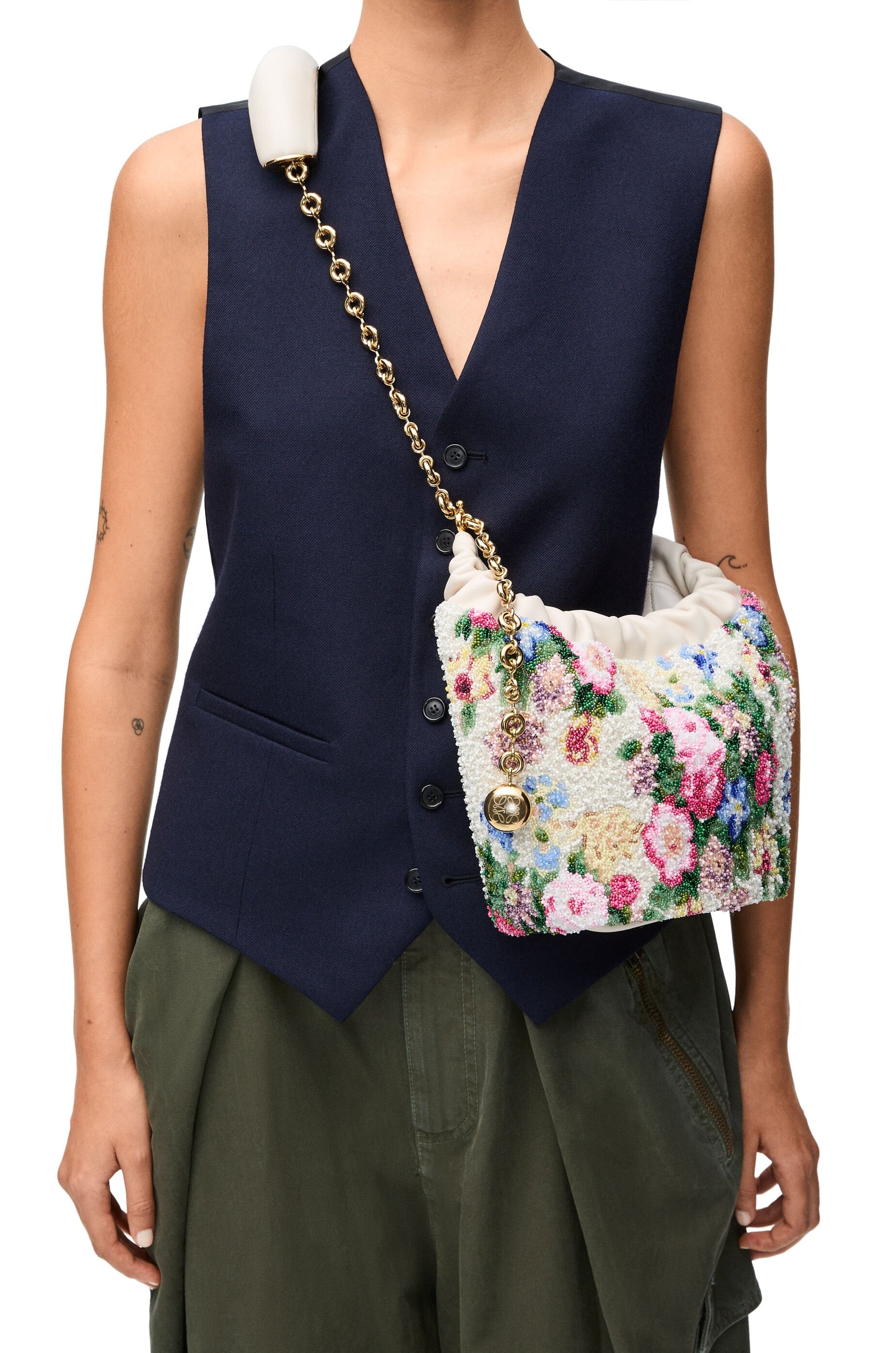 Mini Squeeze bag in beaded leather - 2