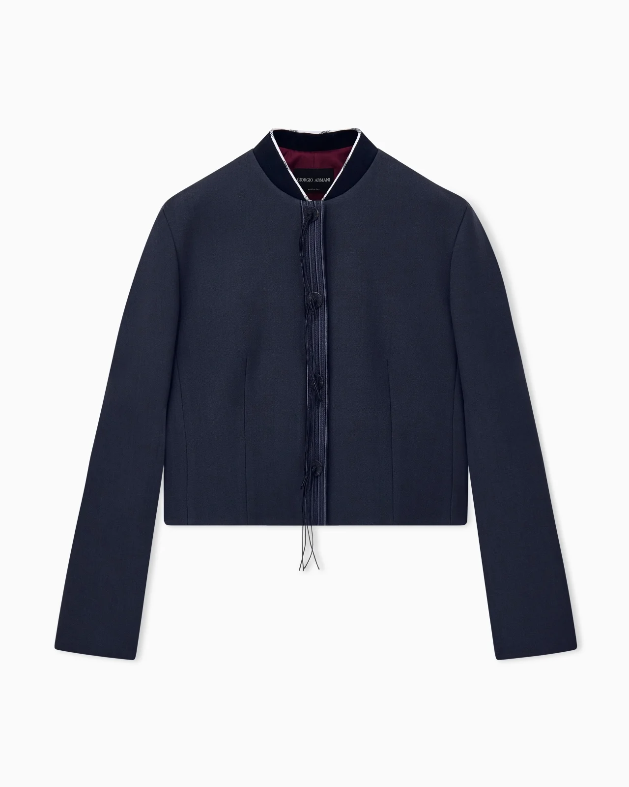 BLAZER SLIM-FIT VIRGIN WOOL WITH HORN BUTTONS AND TASSELS - 1