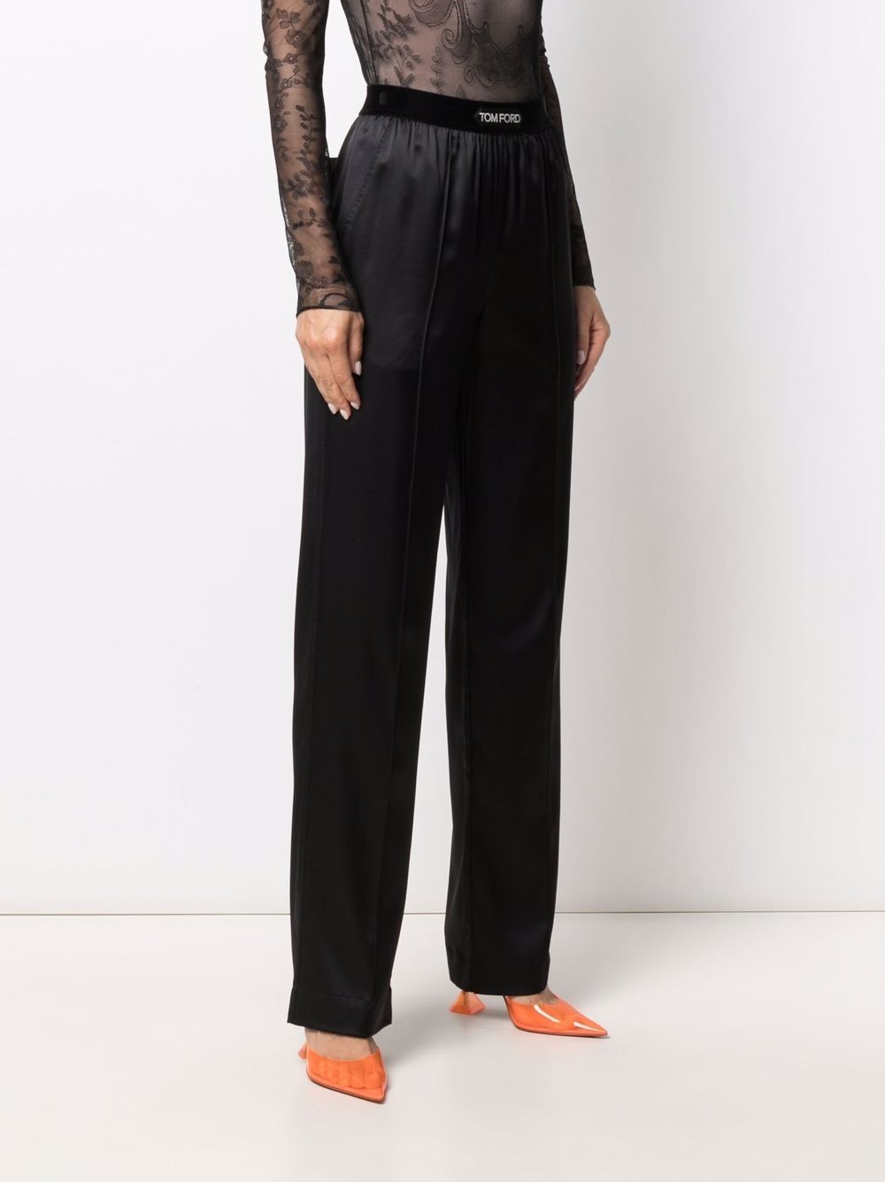Tom Ford High-waisted Straight-leg Silk Trousers - 5