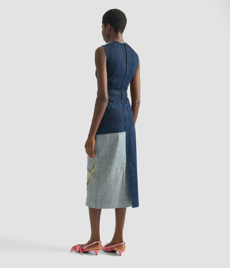 DENIM SLEEVELESS MIDI DRESS 4