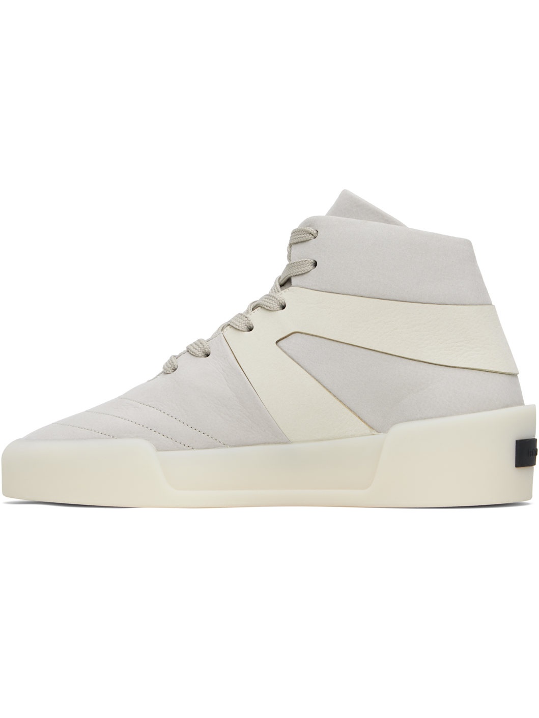 Gray & Off-White Basketball Sneakers - 3