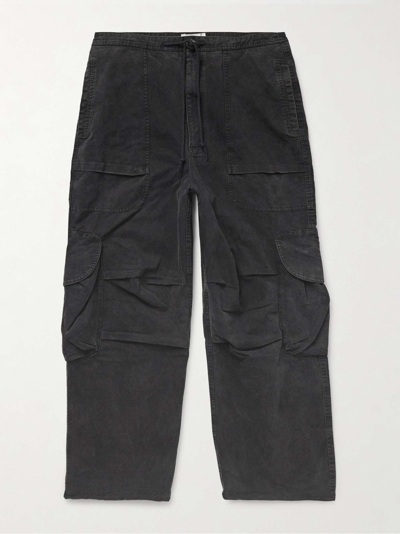 Freight Straight-Leg Cotton-Twill Drawstring Cargo Trousers 1