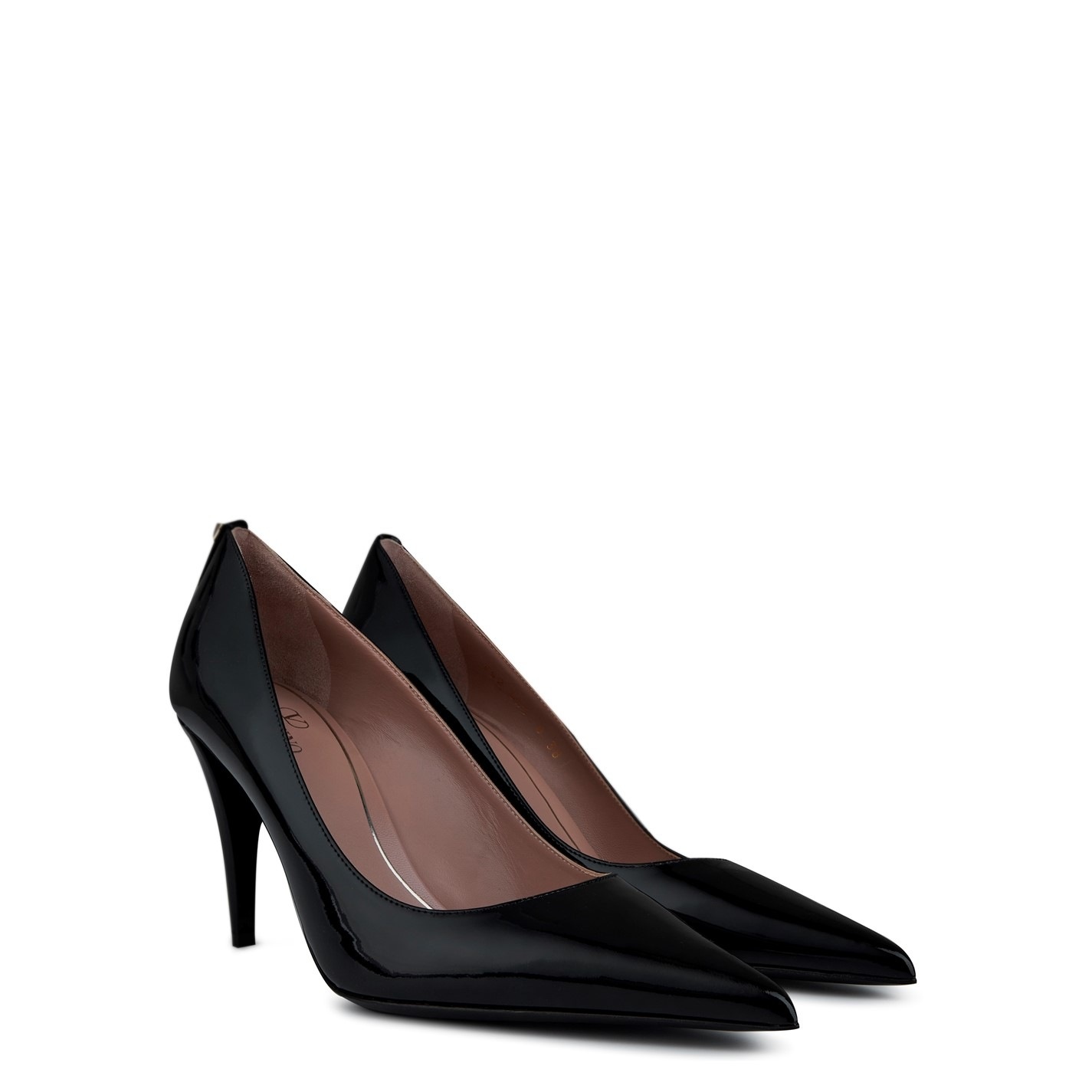 PATENT ROCKSTUD LEATHER PUMP - 4